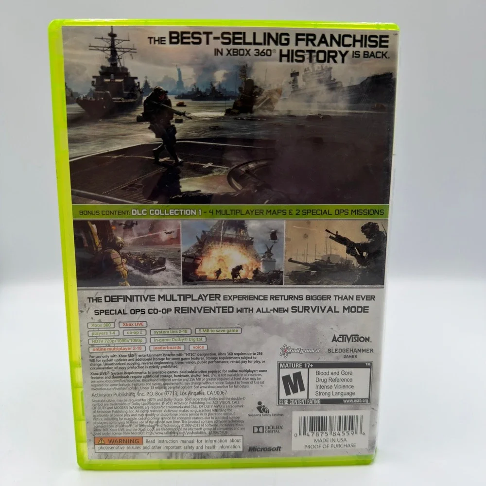 Call of Duty Modern Warfare 3 Xbox 360 MW3 Activision DLC Collection 1 Included